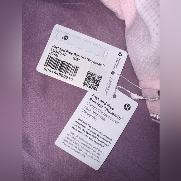 Lululemon Fast and Free Pink Running Hat WovenAir. Size S/M. NWT - Picture 8 of 12